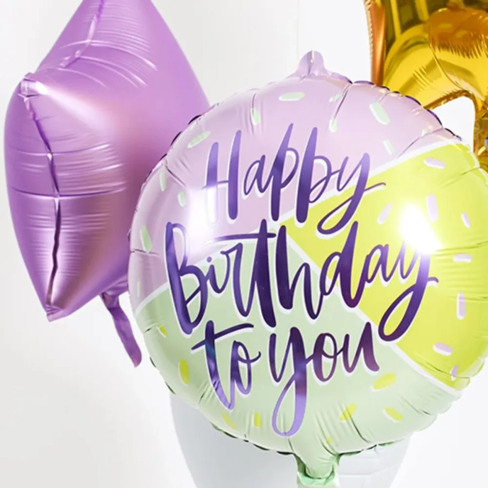 Helium ilmapallo Hyvää syntymäpäivää Tyhjä värillinen 45cm