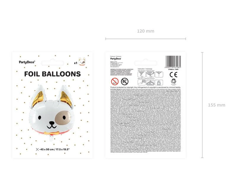 Helium ilmapallo koira tyhjä 65cm