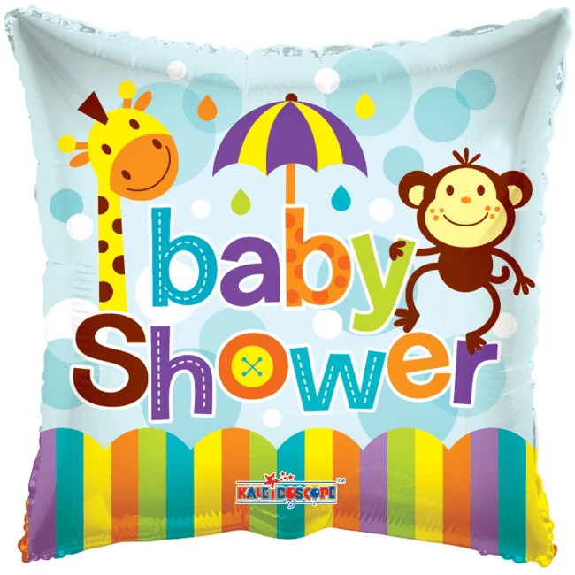 Helium ilmapallo neliö Baby Shower 45cm tyhjä