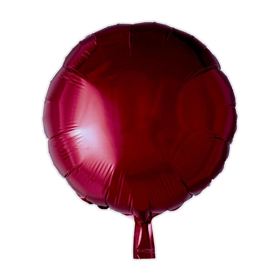 Helium ilmapallo pyöreä Bordeaux punainen 46cm tyhjä
