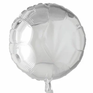 Helium ilmapallo pyöreä hopea 46cm tyhjä
