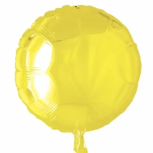 Helium ilmapallo pyöreä keltainen 46cm tyhjä