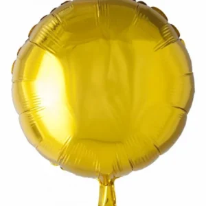 Helium ilmapallo pyöreä kultainen 46cm tyhjä