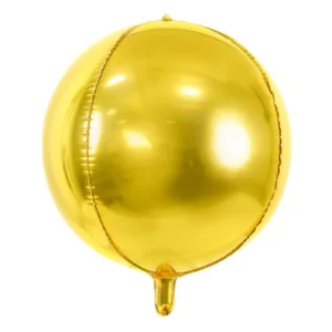 Helium ilmapallo pyöreä kultainen tyhjä 40cm