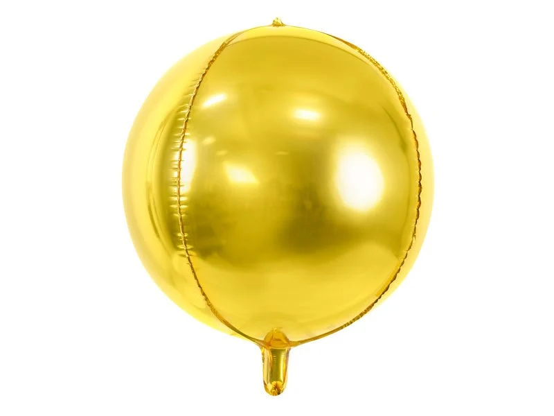 Helium ilmapallo pyöreä kultainen tyhjä 40cm