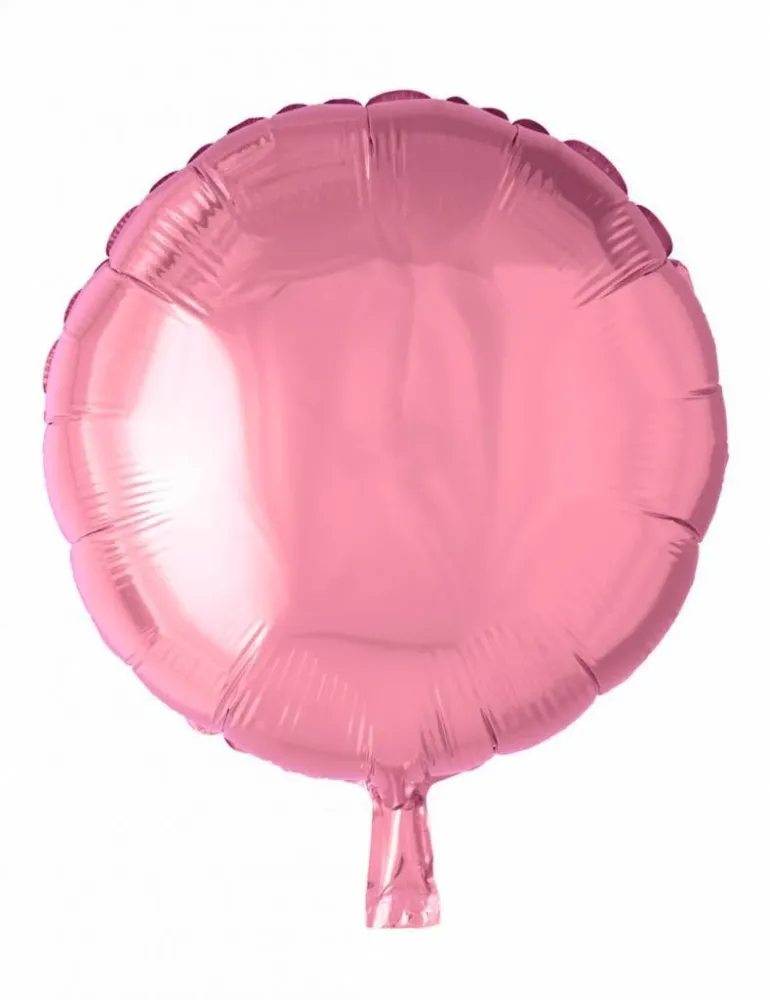 Helium ilmapallo pyöreä vaaleanpunainen 46cm tyhjä