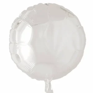 Helium ilmapallo pyöreä valkoinen 46cm tyhjä