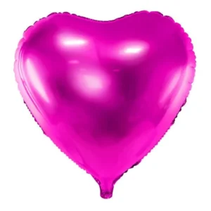 Helium ilmapallo sydän Fuksia tyhjä 45cm
