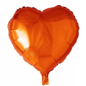 Helium ilmapallo sydän oranssi 46cm tyhjä