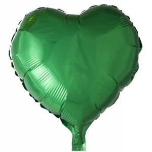 Helium ilmapallo sydän vihreä 46cm tyhjä