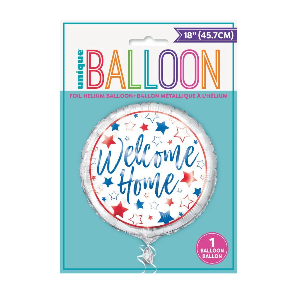Helium ilmapallo Tervetuloa kotiin tähdet 45cm tyhjä