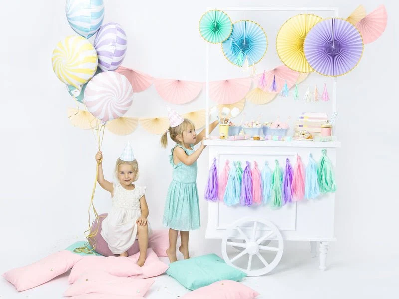 Helium ilmapallo vaaleankeltainen pyörre 45cm tyhjä