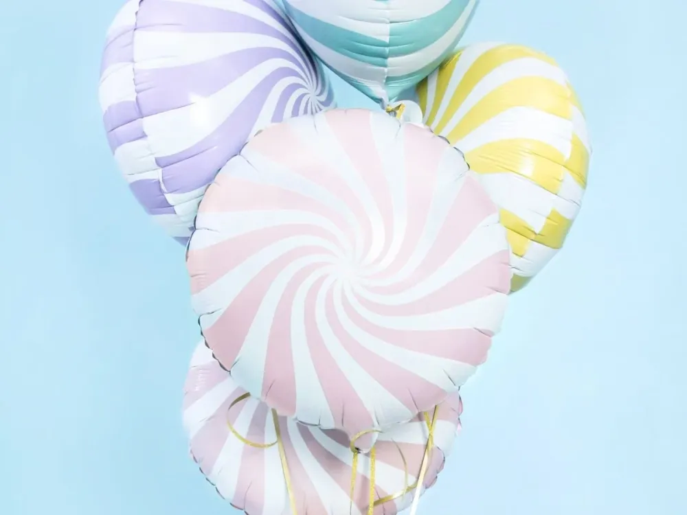 Helium ilmapallo vaaleanpunainen pyörre 45cm tyhjä