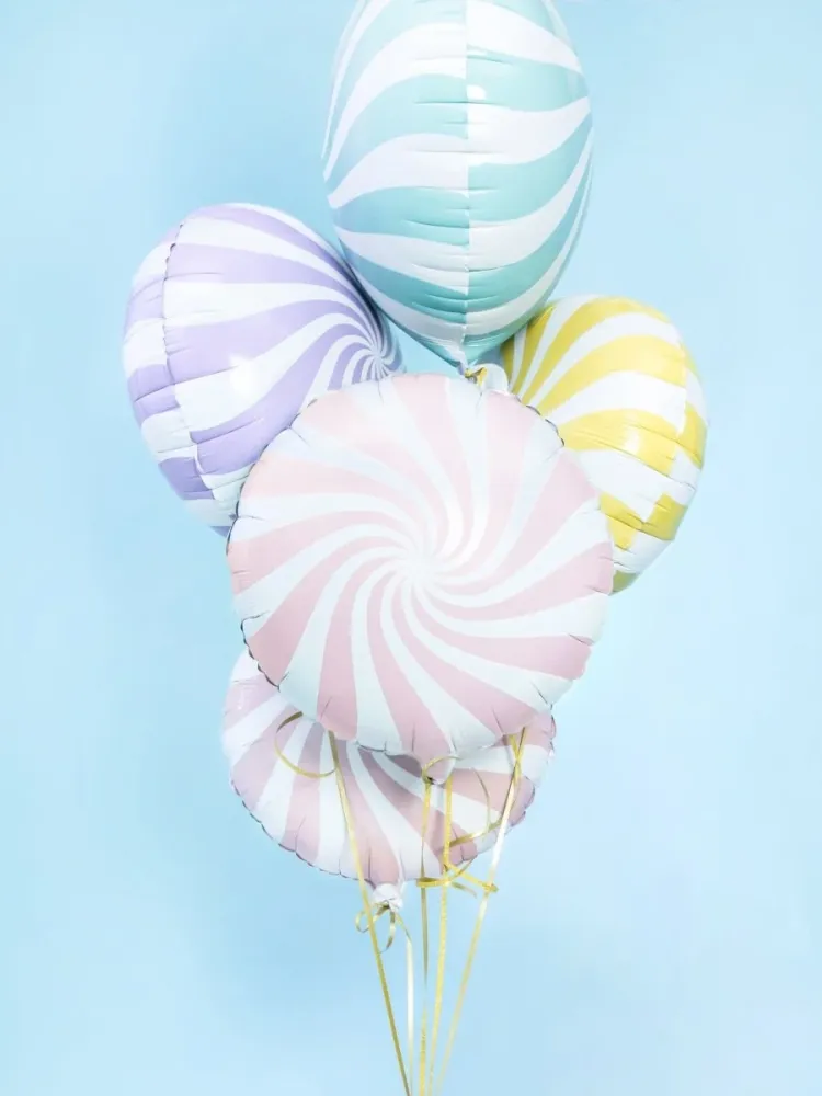 Helium ilmapallo vaaleanpunainen pyörre 45cm tyhjä