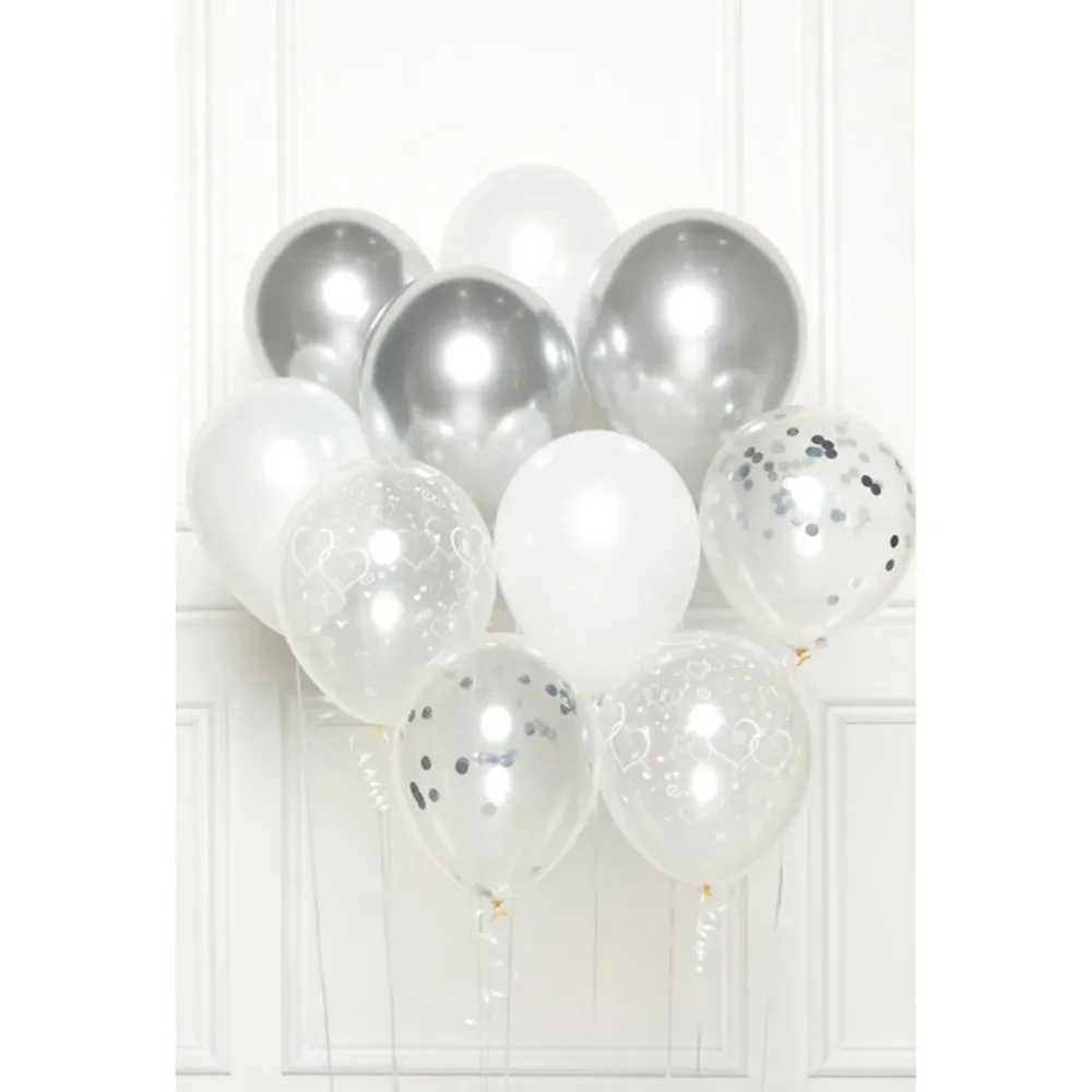 Hopea ilmapallot 30cm sarja 10kpl