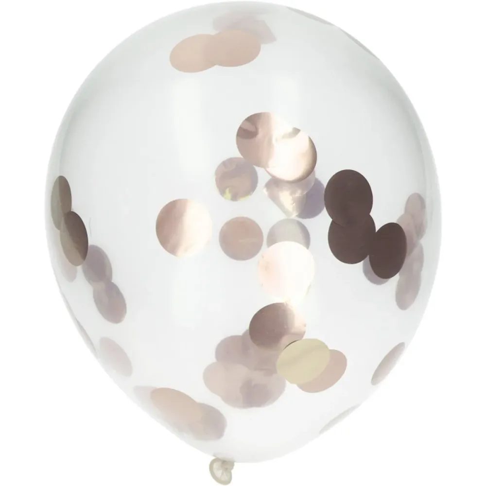 Ilmapalloja ruusukullan konfetilla 30cm - 4 kpl