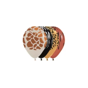 Ilmapallot Animal Print Metallimuste 12cm 50kpl
