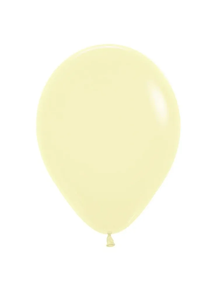 Ilmapallot Pastelli Matta Keltainen 23cm 50kpl