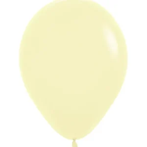 Ilmapallot Pastelli Matta Keltainen 25cm 100kpl