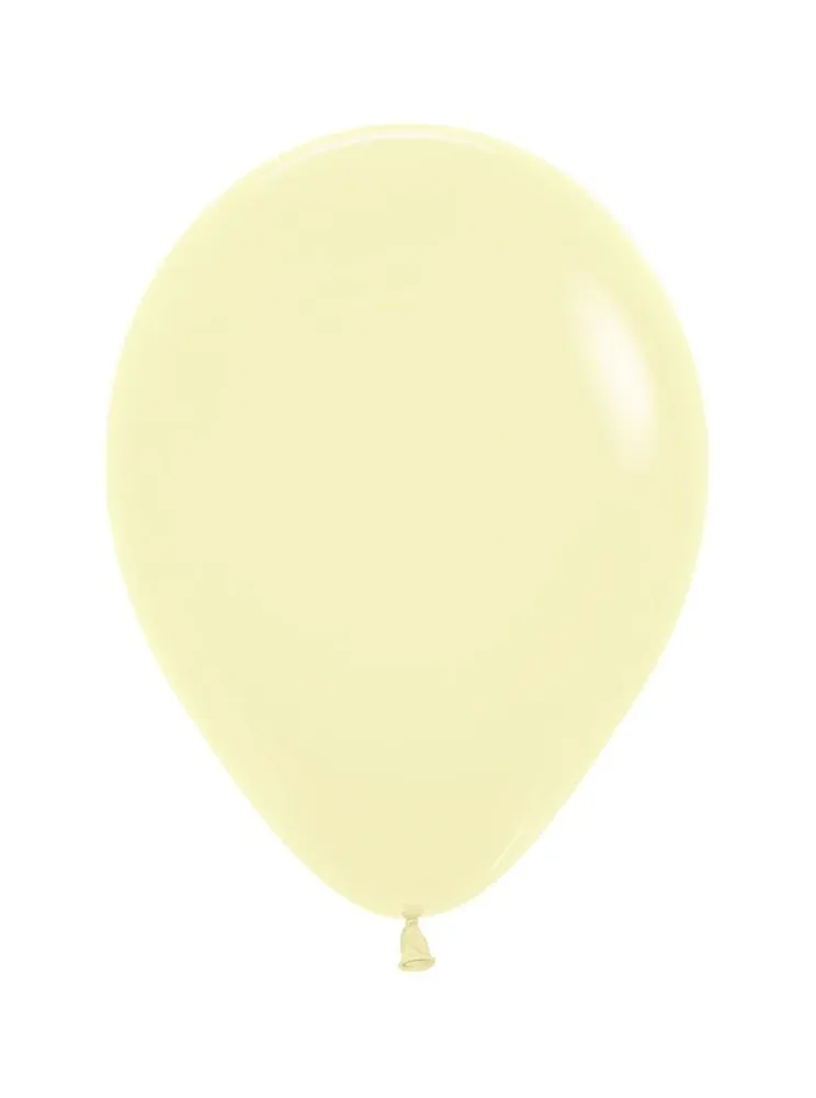 Ilmapallot Pastelli Matta Keltainen 25cm 100kpl
