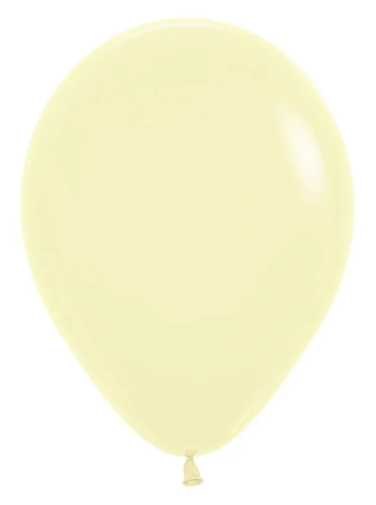 Ilmapallot Pastelli Matta Keltainen 30cm 12kpl