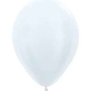Ilmapallot Pearl White 25cm 100kpl