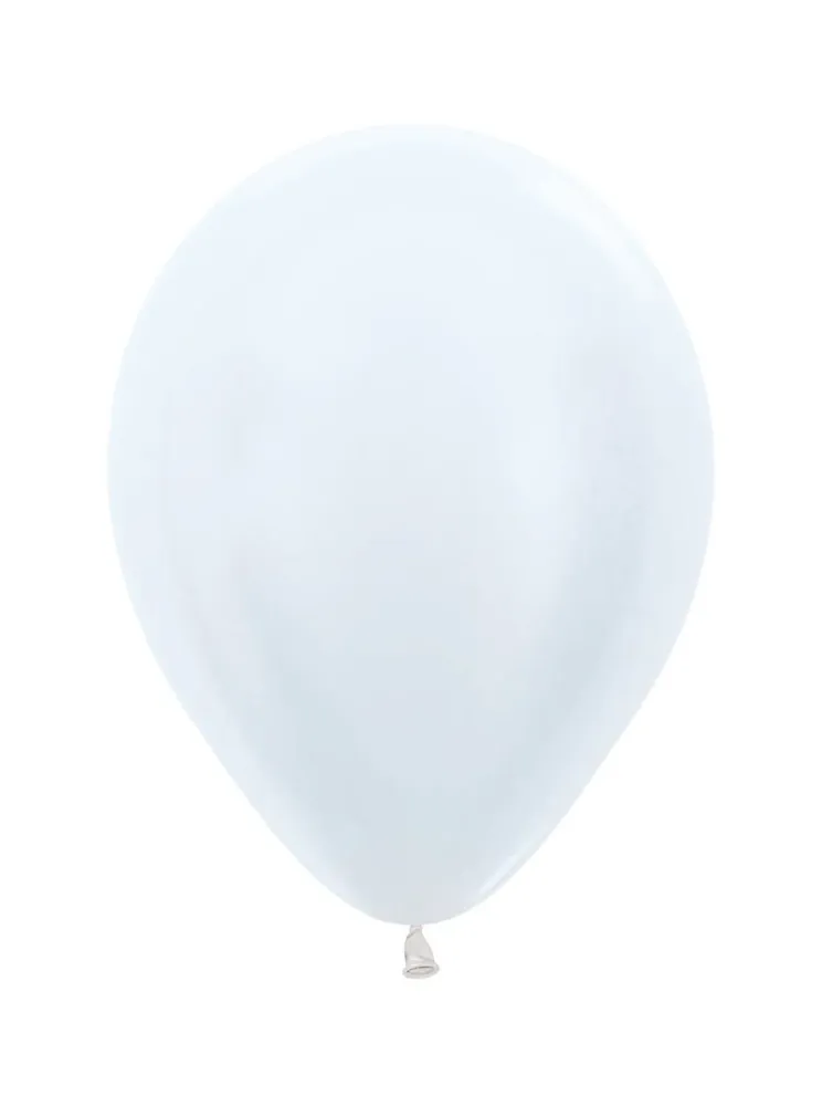 Ilmapallot Pearl White 25cm 100kpl