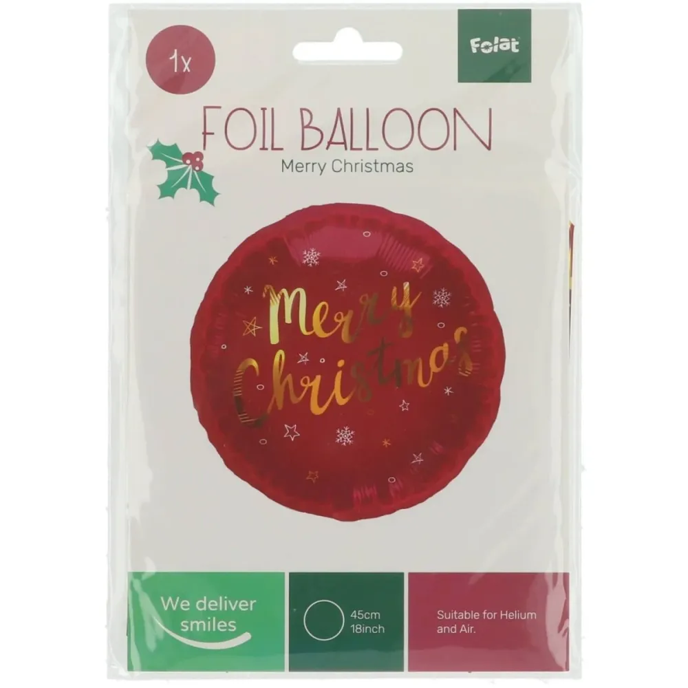 Joulu Helium ilmapallo Hyvää joulua Tyhjä 45cm