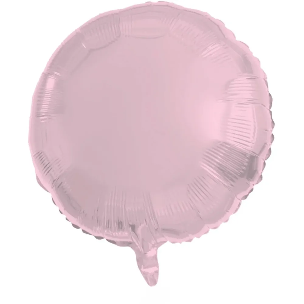 Kalvopallo pyöreä pastelli vaaleanpunainen metallinen matta - 45 cm