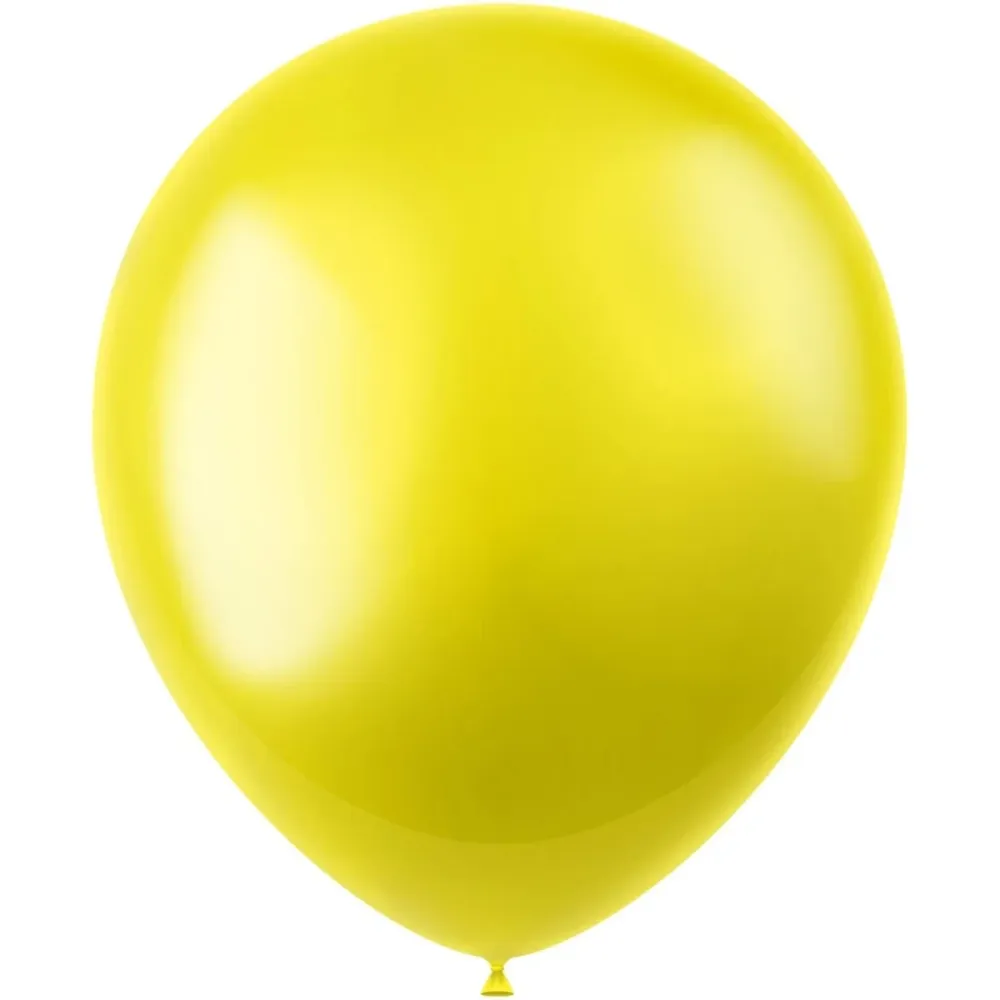 Keltaiset ilmapallot Metallinen Zesty Yellow 33cm 10kpl 10kpl