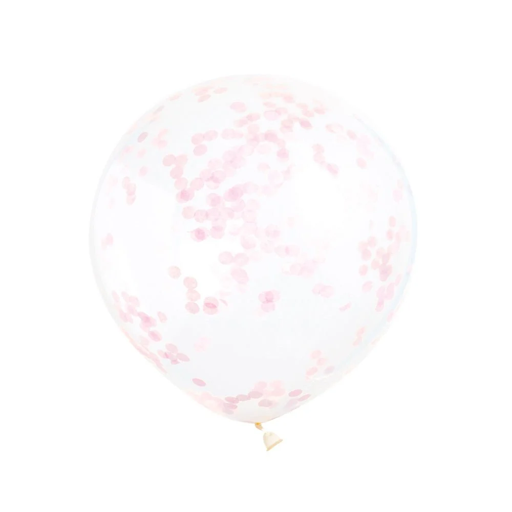 Konfetti ilmapallot vaaleanpunainen 40cm 6kpl