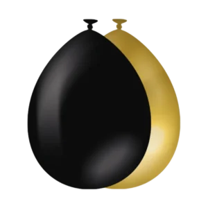 Kultainen musta ilmapallot 30cm 10kpl