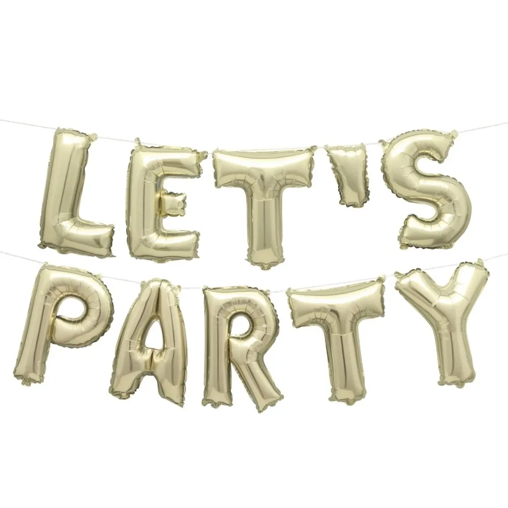 Kultaiset ilmapallot Let'S Party-setti 12 kpl