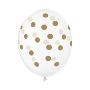 Läpinäkyvä ilmapallot Gold Dots