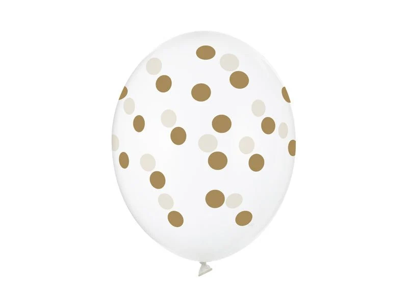 Läpinäkyvä ilmapallot Gold Dots