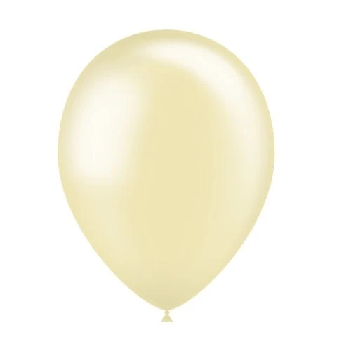 Norsunluun väriset ilmapallot metalliset 25cm 10kpl