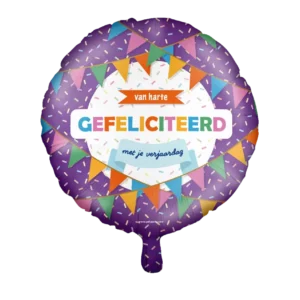 Onnittelut Helium ilmapallo Violetti Sisältää olki Tyhjä 46cm