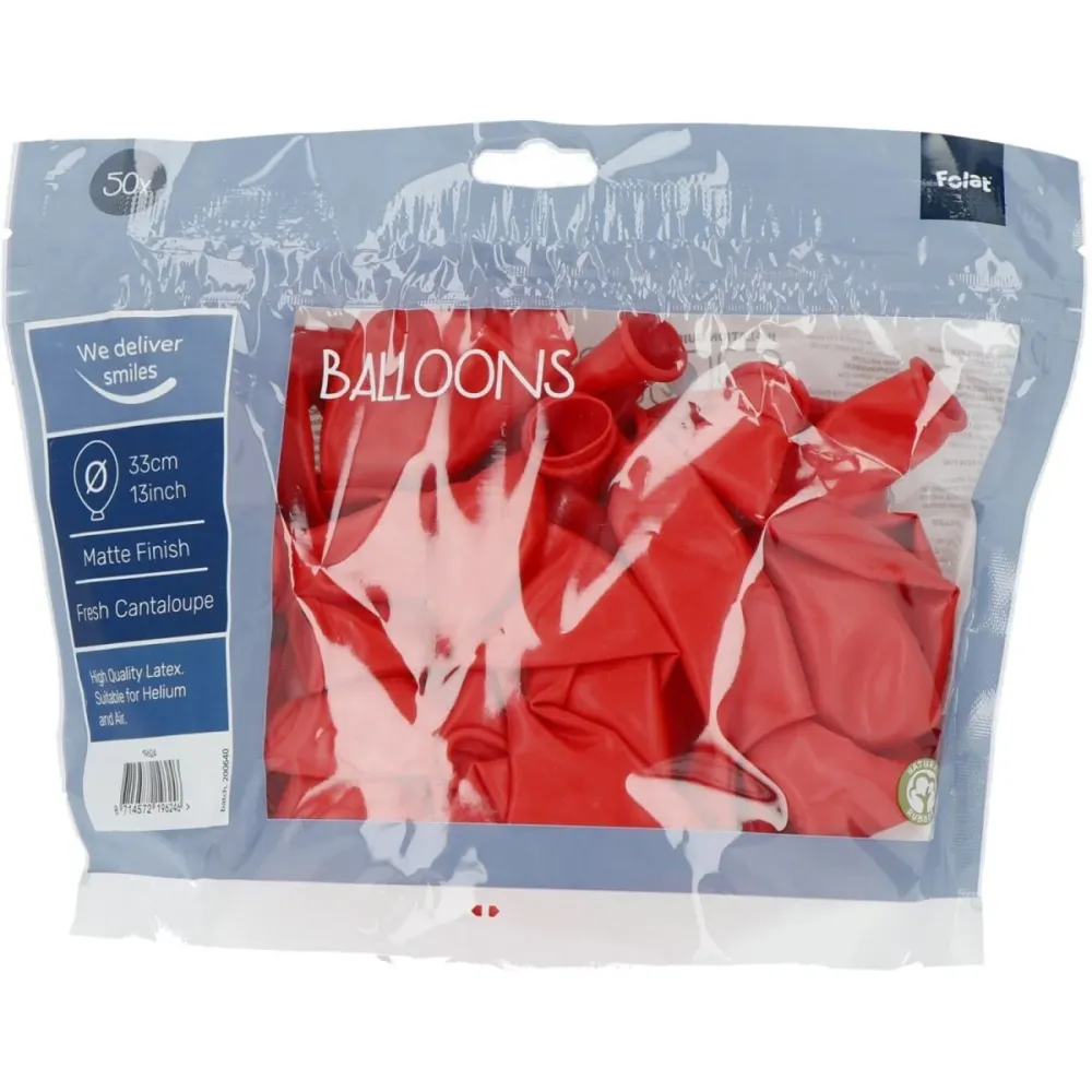 Oranssi ilmapallot Tuore Cantaloupe 33cm 50kpl