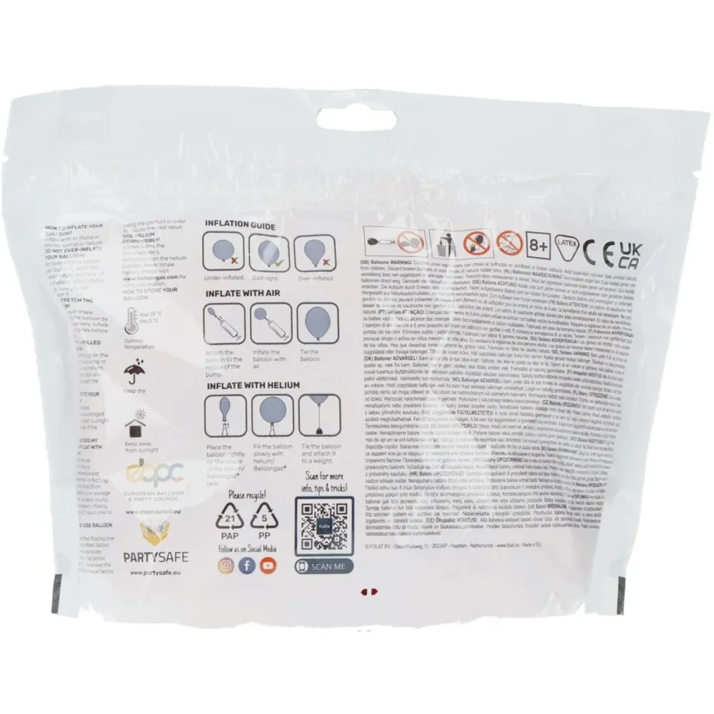 Oranssi ilmapallot Tuore Cantaloupe 33cm 50kpl