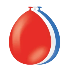 Punainen Valkoinen Sininen ilmapallot 30cm 10kpl