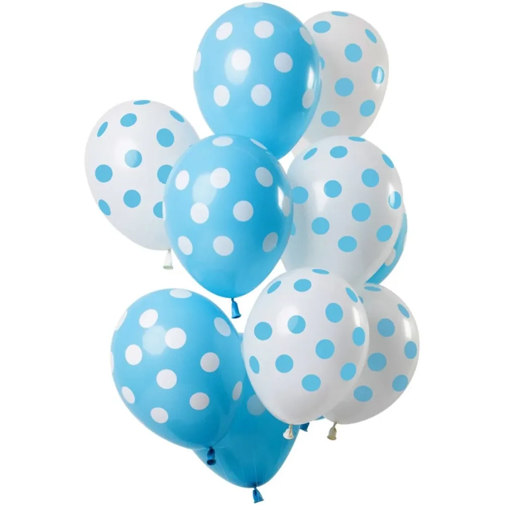Siniset ilmapallot Dots 30cm 12kpl