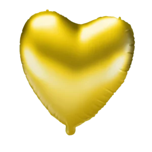 Sydän Helium ilmapallo Gold tyhjä