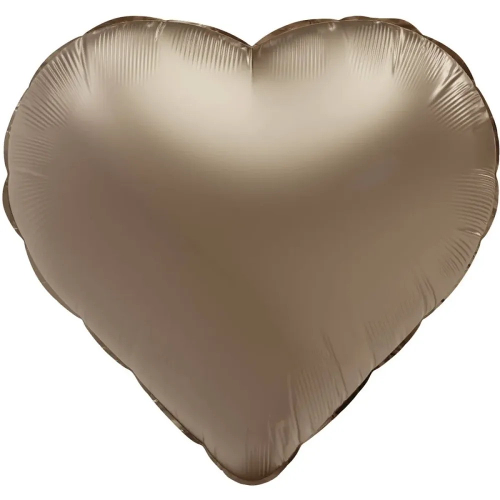 Sydän helium ilmapallo kultainen tyhjä 45cm