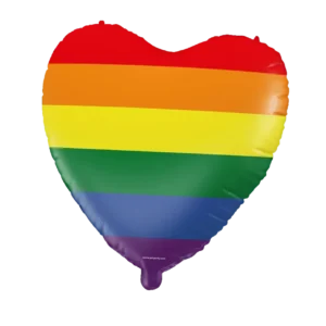 Sydän Helium ilmapallo Rainbow tyhjä 46cm