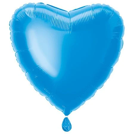 Sydän helium ilmapallo sininen tyhjä 45cm