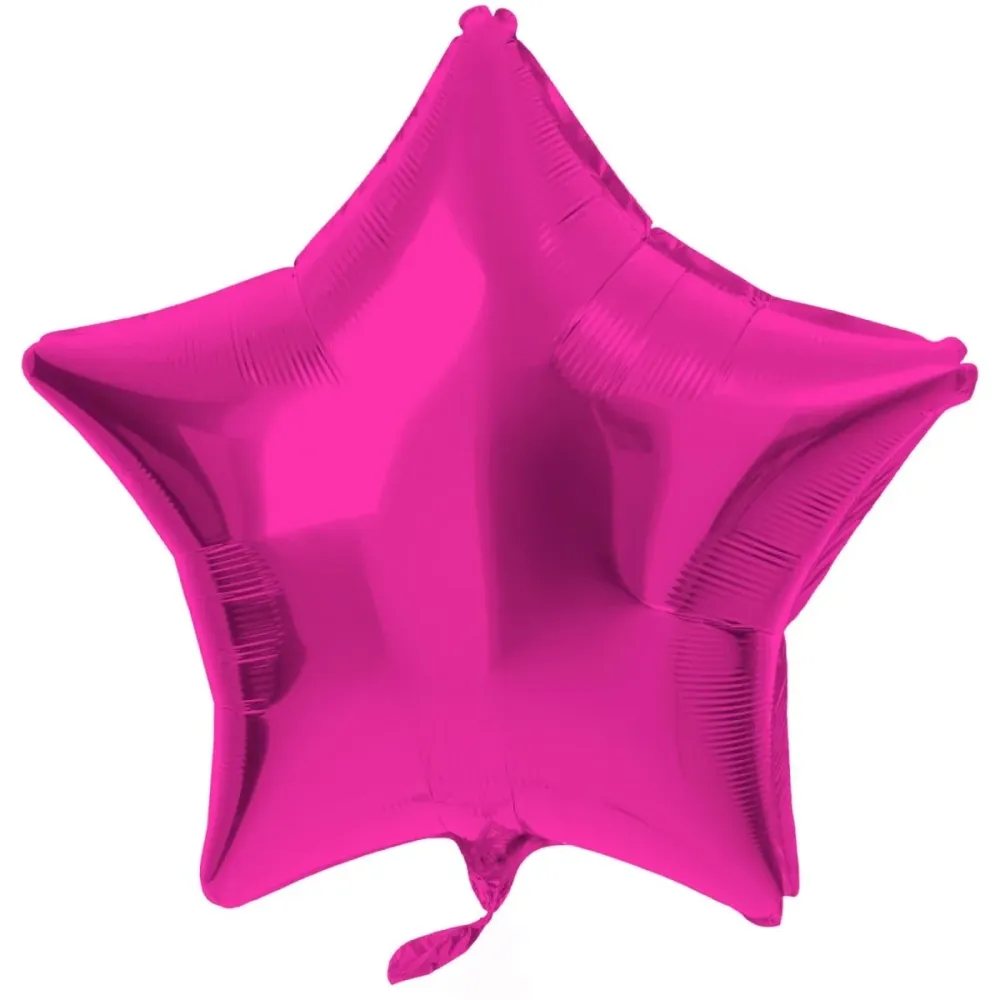 Tähden muotoinen foliopallo Magenta - 45 cm