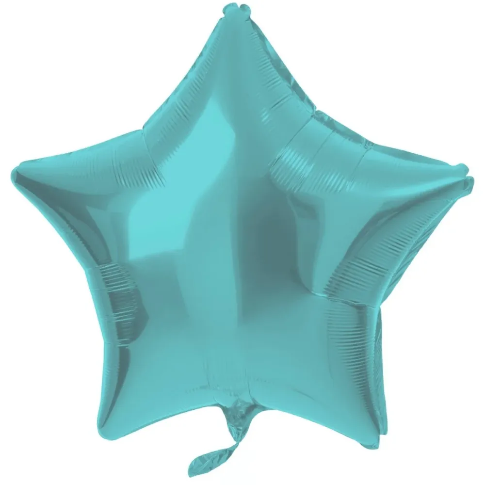 Tähden muotoinen foliopallo Pastel Aqua Metallic Matt - 45 cm - 45 cm