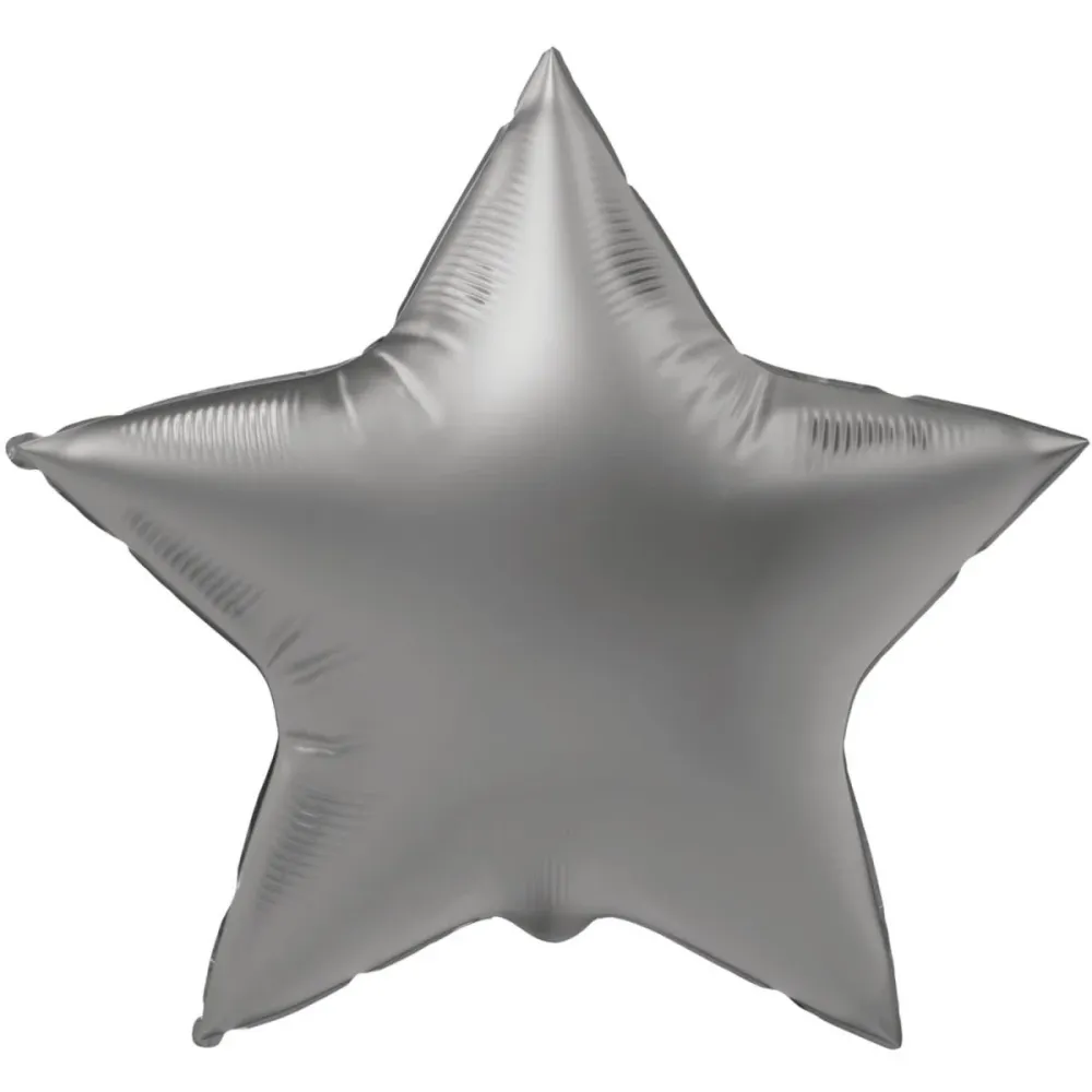 Tähti helium ilmapallo hopea tyhjä 45cm