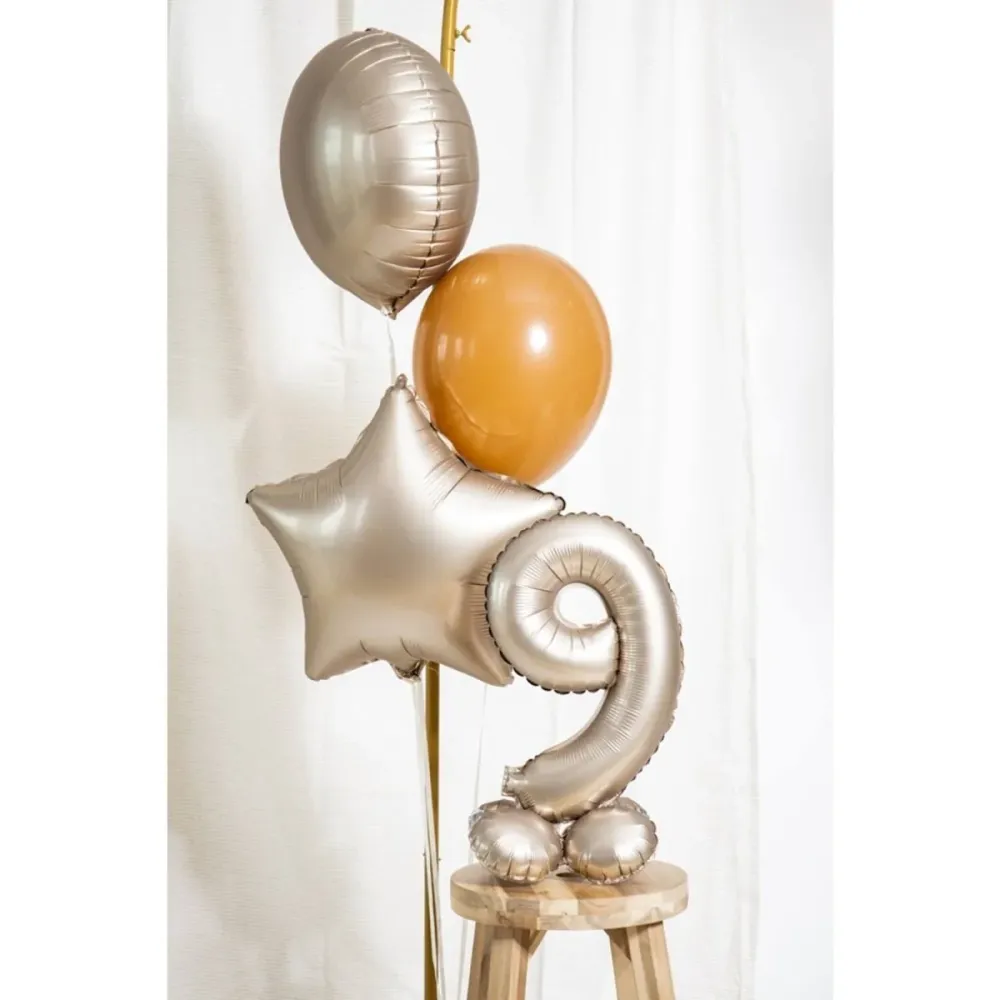 Tähti helium ilmapallo kultainen tyhjä 45cm