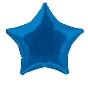 Tähti helium ilmapallo sininen tyhjä 50cm